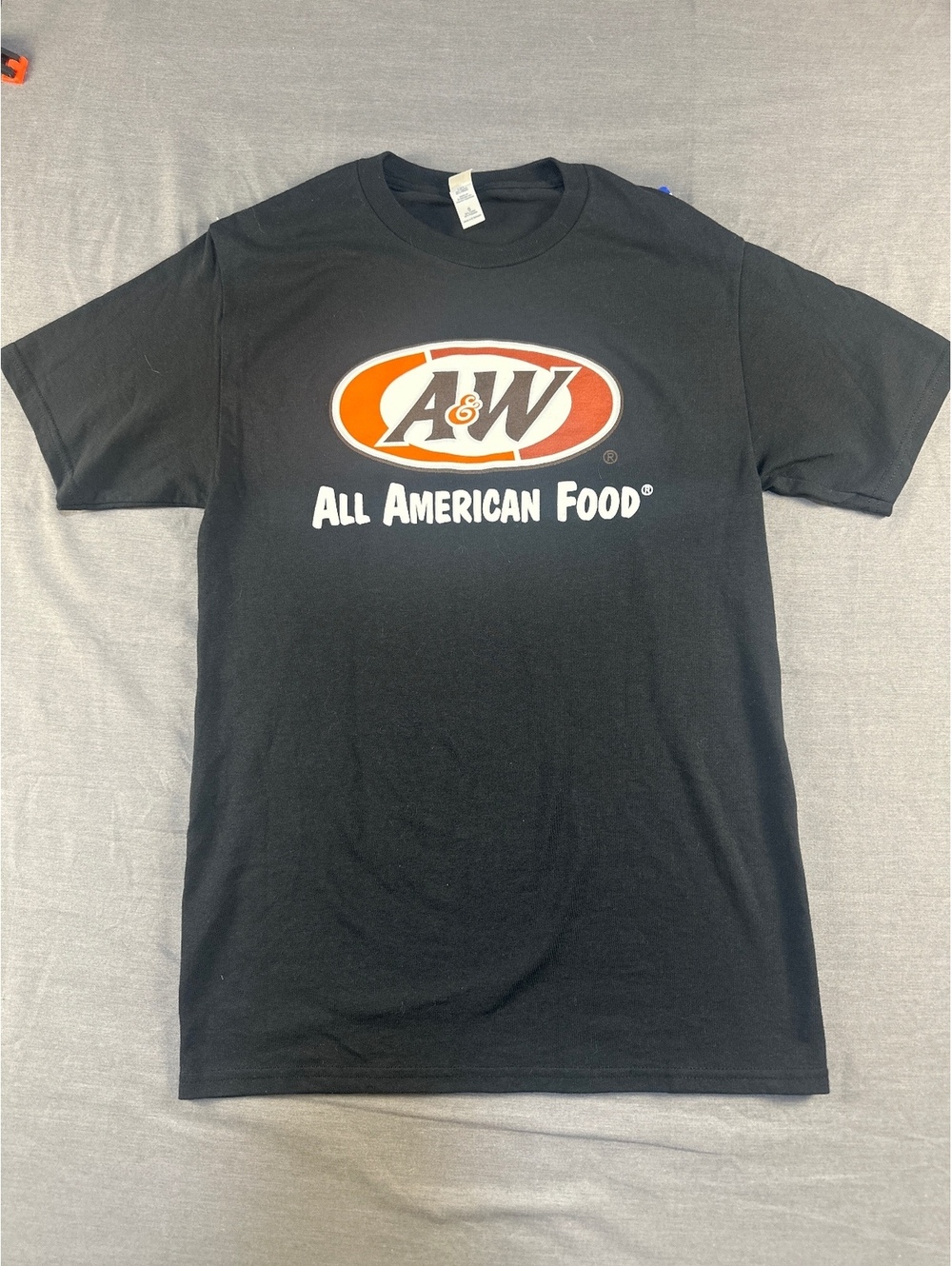JERZEES Black A&W All American Food Logo T-Shirt Size Small New Without Tags